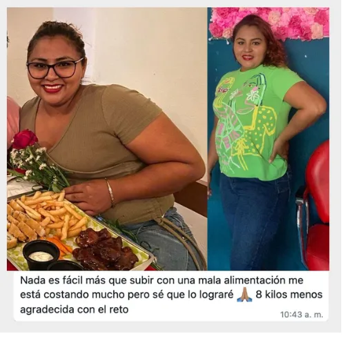 Resultado real de una participante del Reto 5D